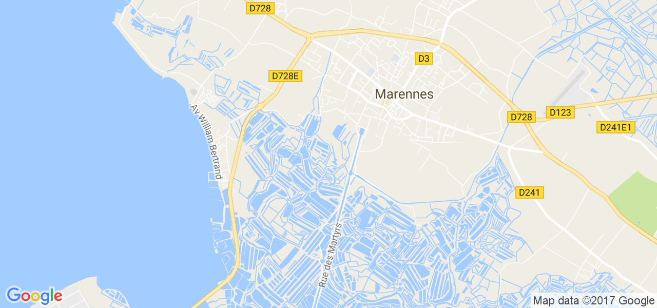 map de la ville de Marennes