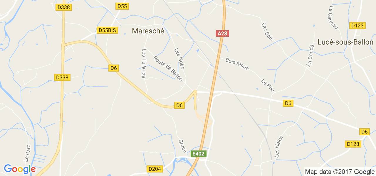 map de la ville de Maresché