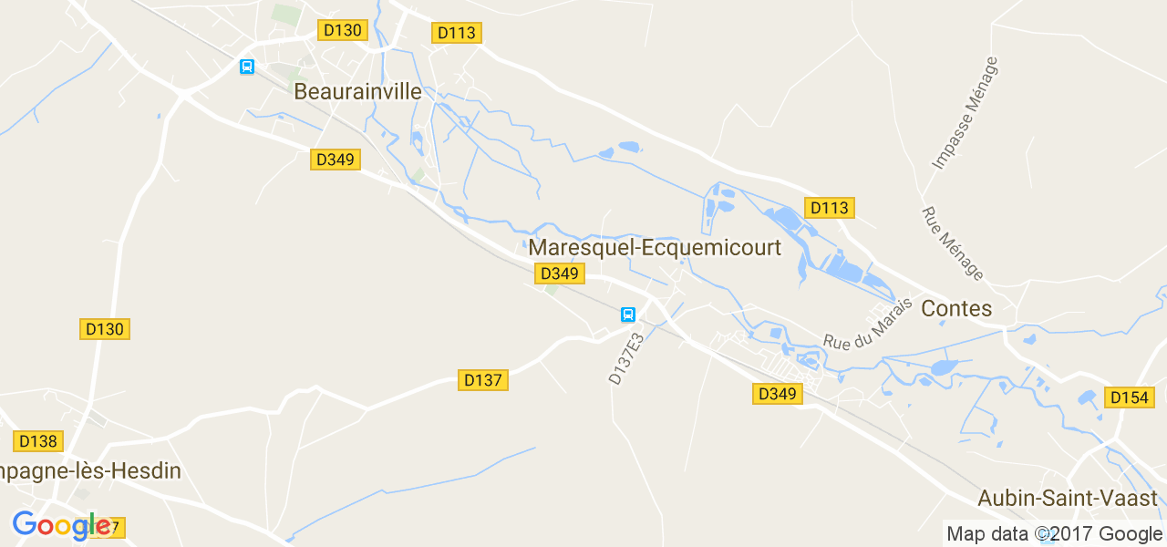 map de la ville de Maresquel-Ecquemicourt