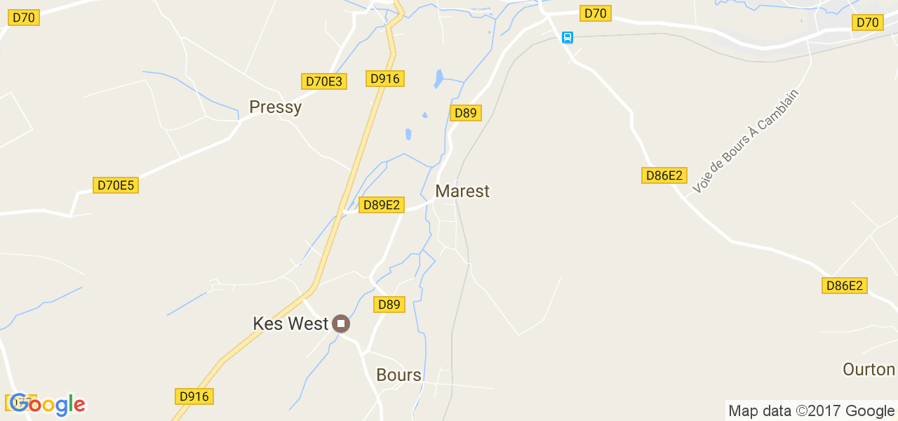 map de la ville de Marest