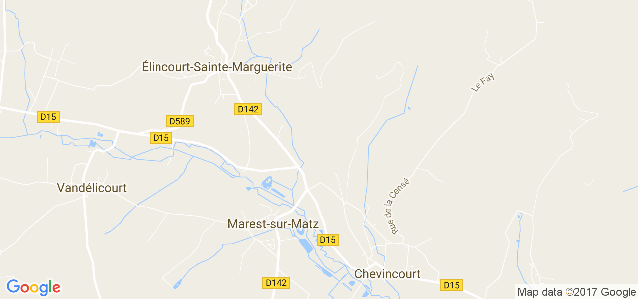 map de la ville de Marest-sur-Matz