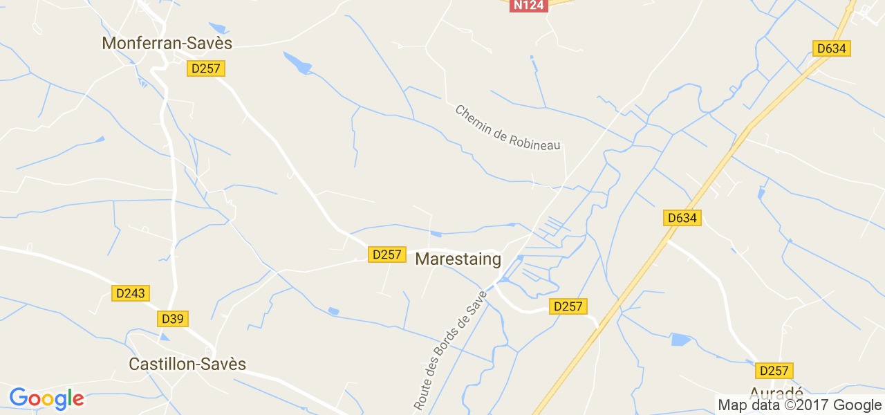 map de la ville de Marestaing