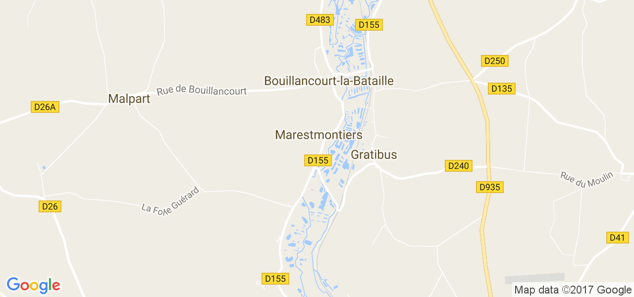 map de la ville de Marestmontiers