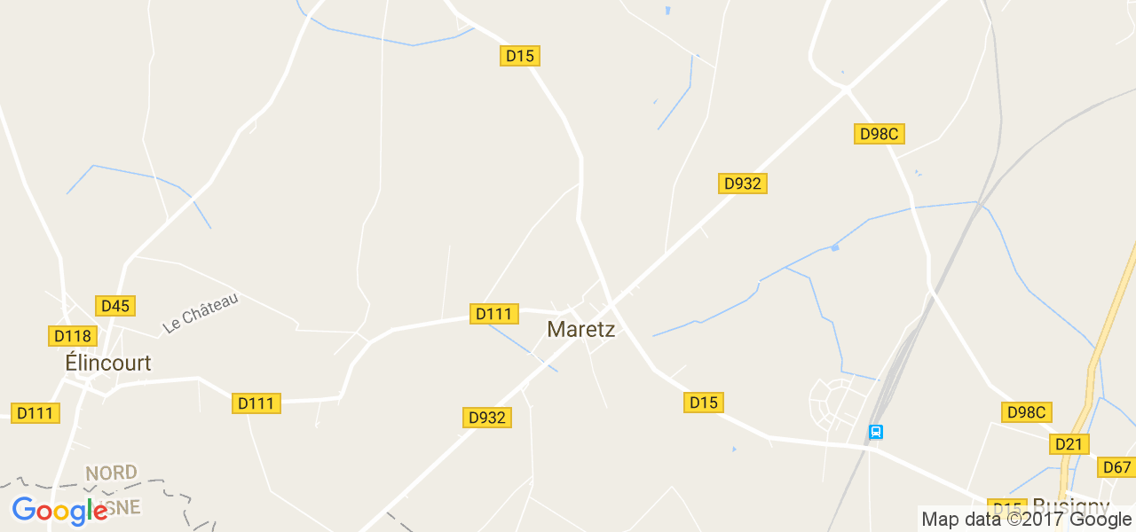 map de la ville de Maretz