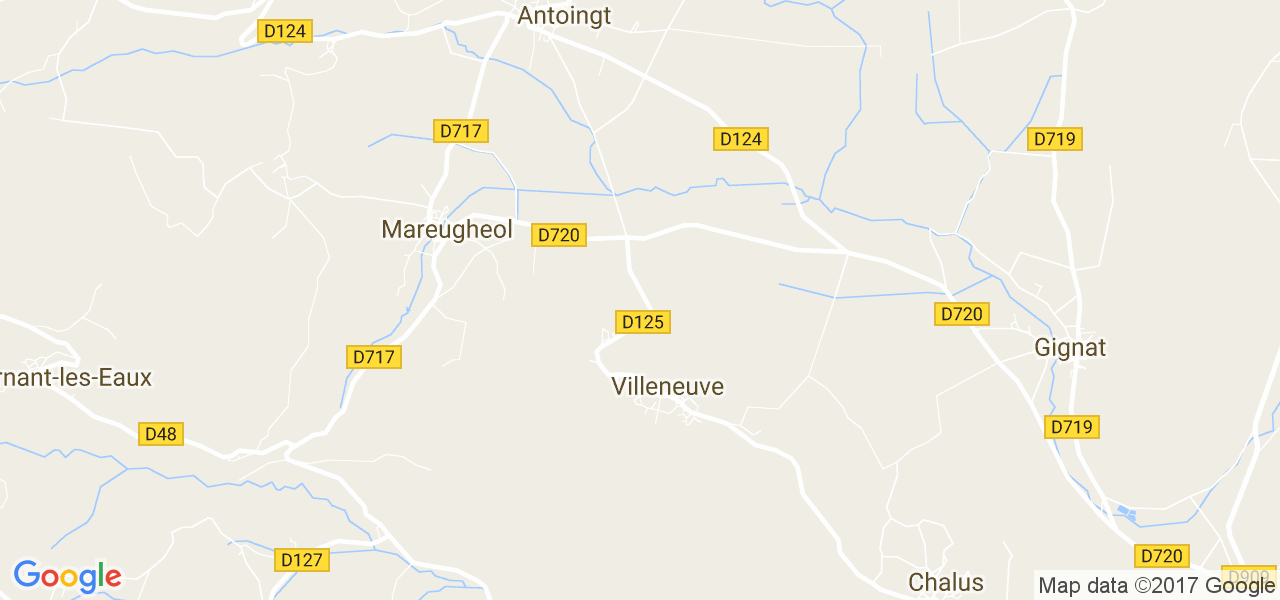 map de la ville de Mareugheol