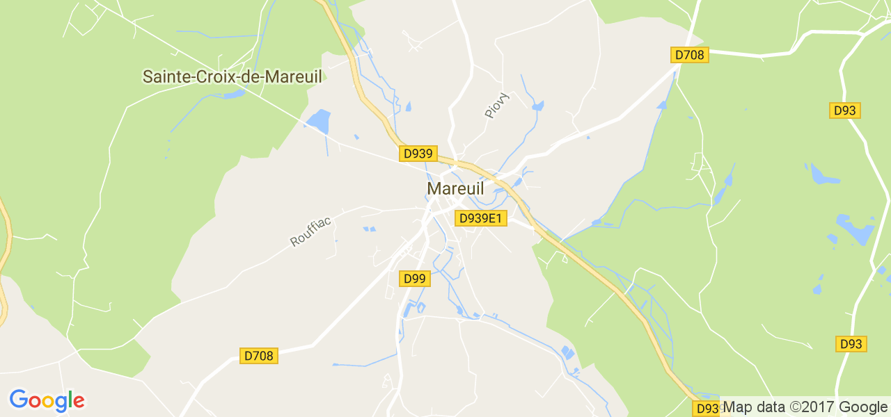 map de la ville de Mareuil