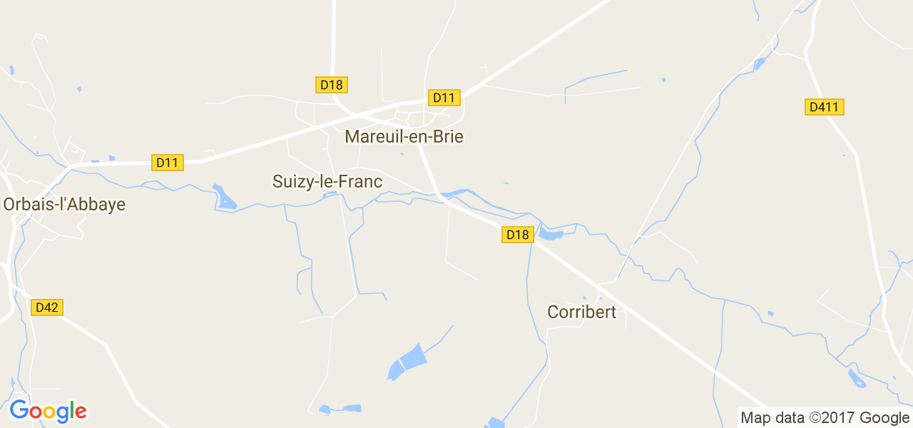 map de la ville de Mareuil-en-Brie