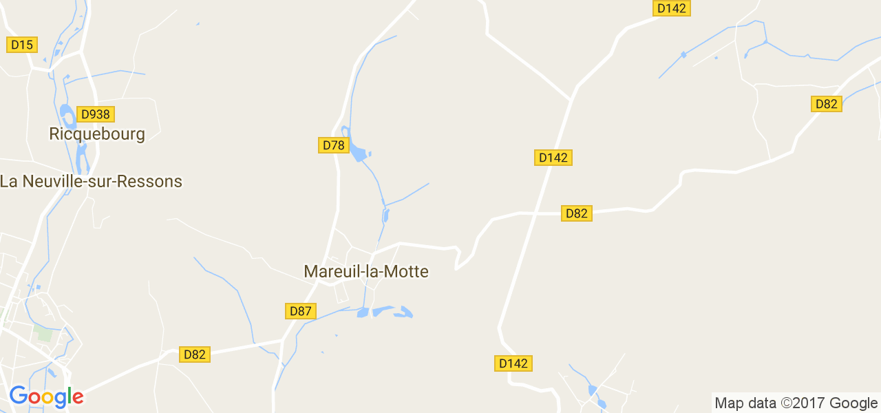 map de la ville de Mareuil-la-Motte