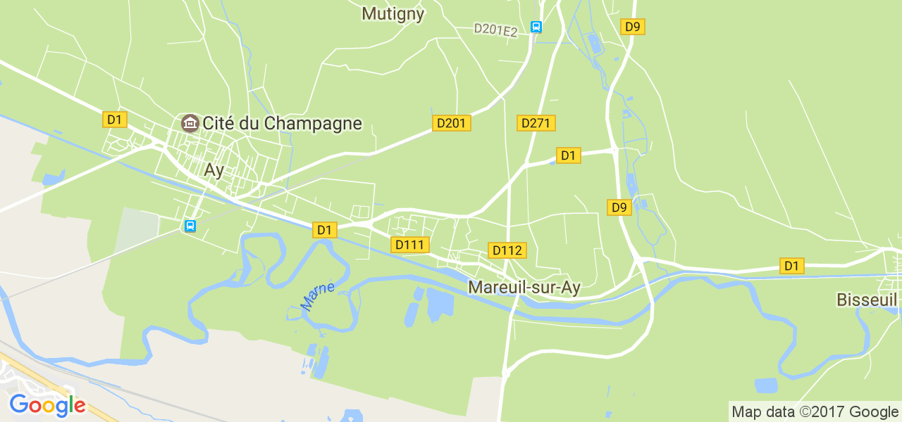 map de la ville de Mareuil-sur-Ay