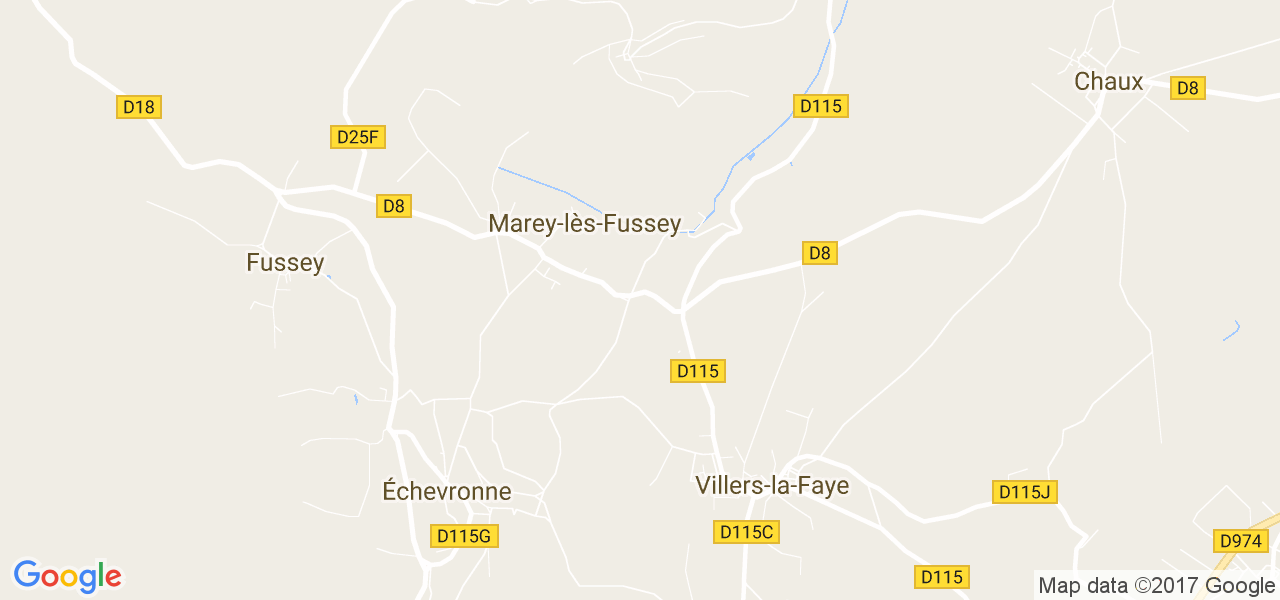 map de la ville de Marey-lès-Fussey