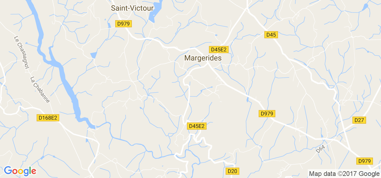 map de la ville de Margerides