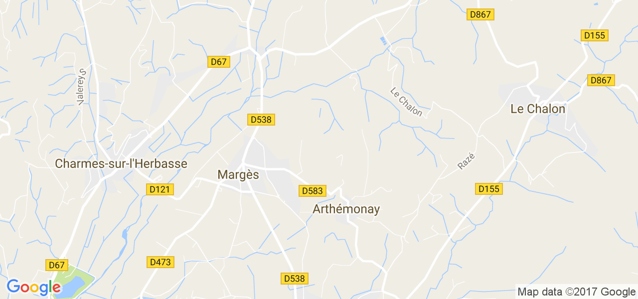 map de la ville de Margès