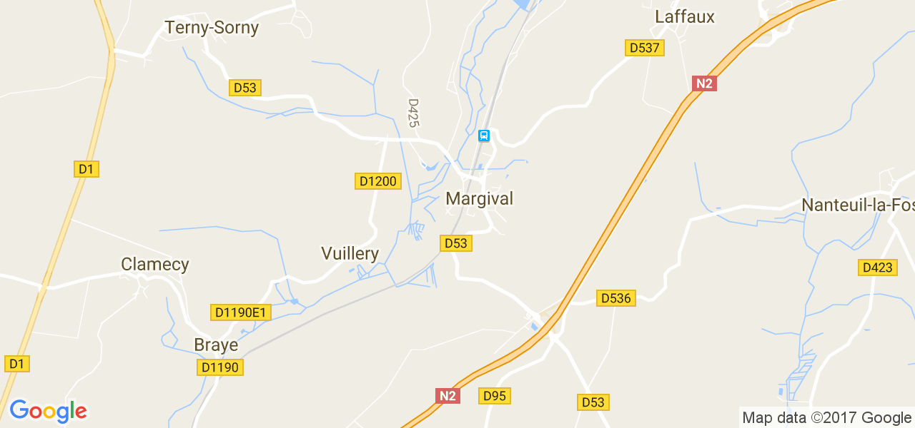 map de la ville de Margival