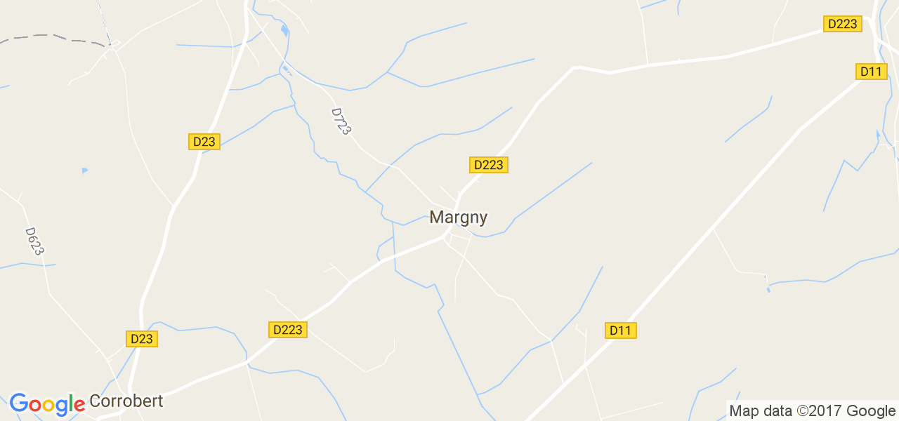 map de la ville de Margny