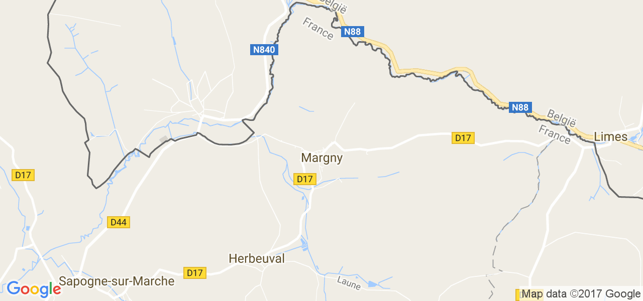 map de la ville de Margny