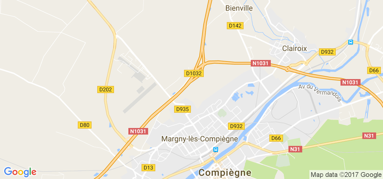 map de la ville de Margny-lès-Compiègne