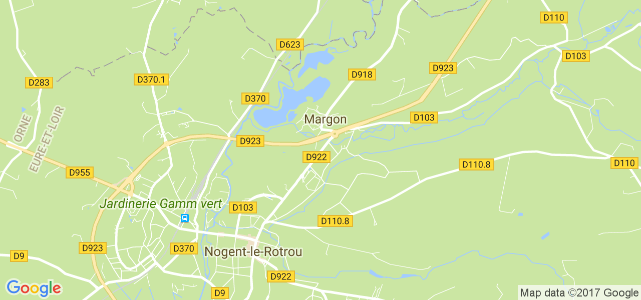 map de la ville de Margon