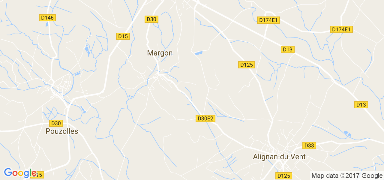 map de la ville de Margon