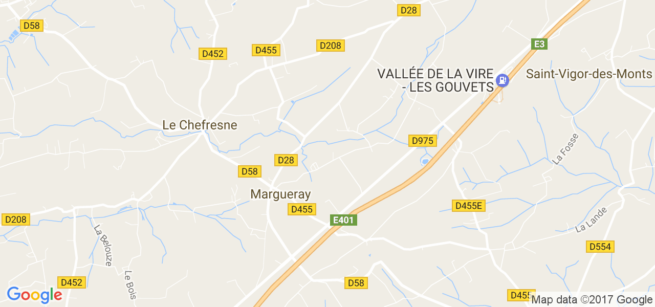 map de la ville de Margueray