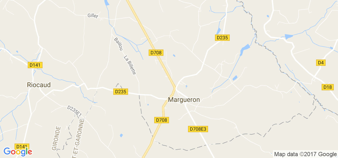 map de la ville de Margueron