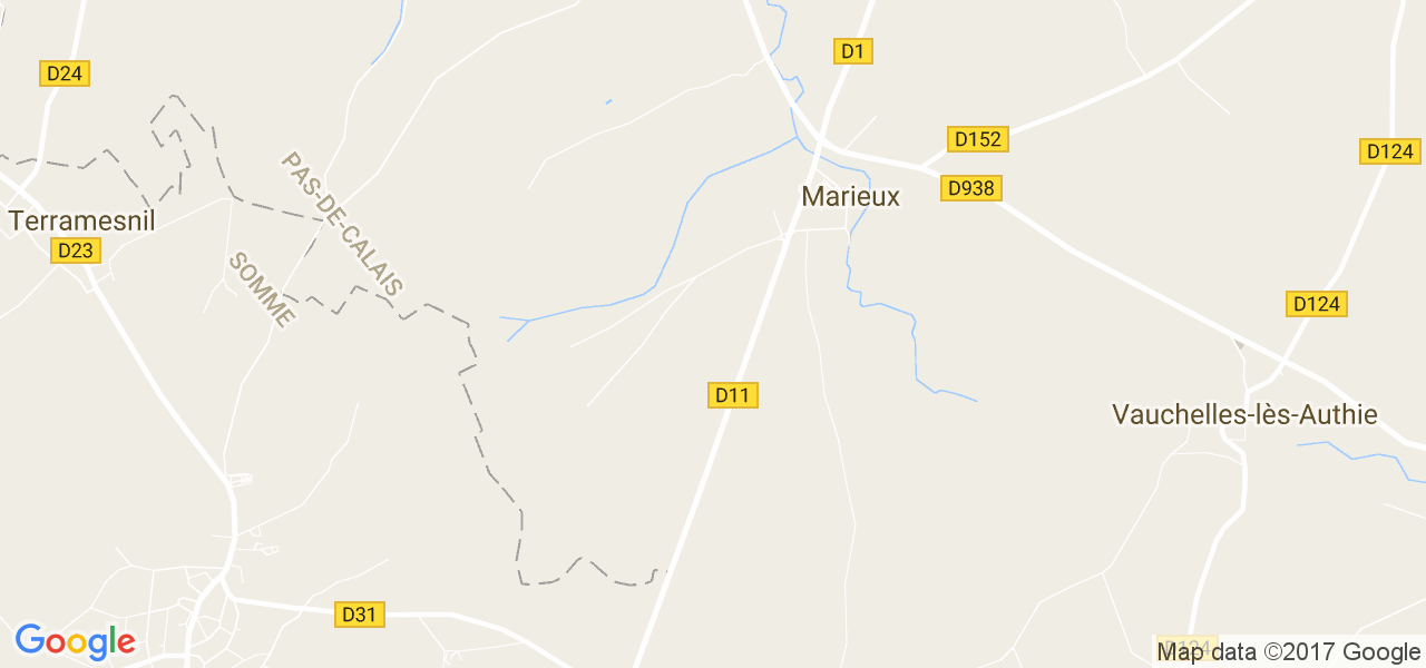 map de la ville de Marieux