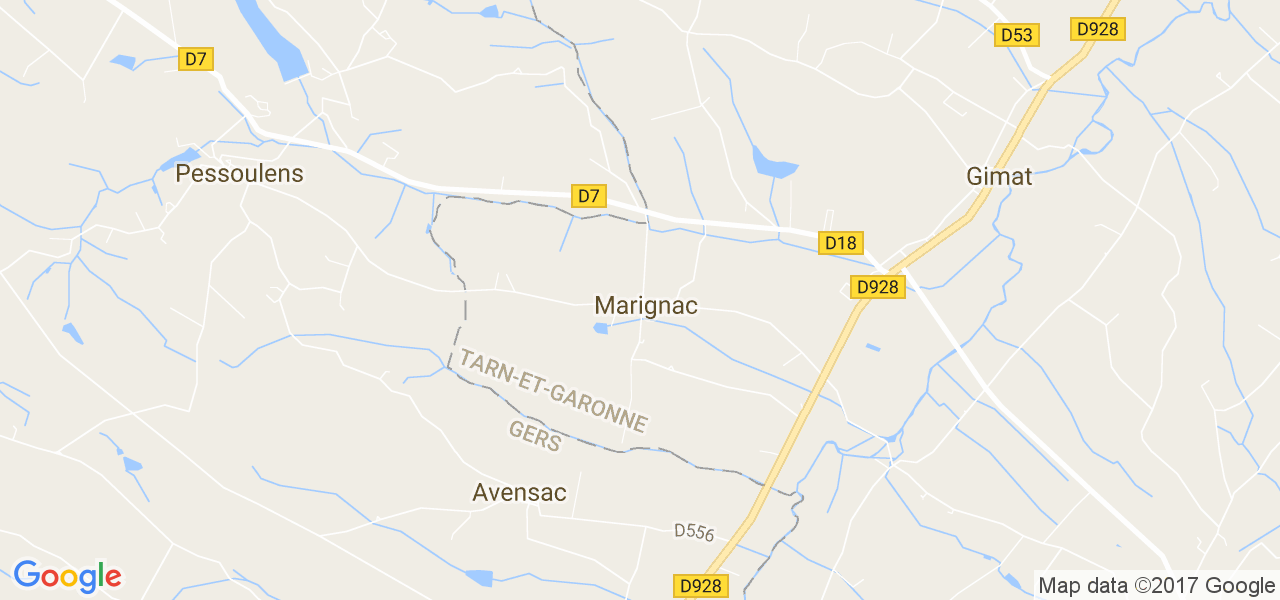 map de la ville de Marignac