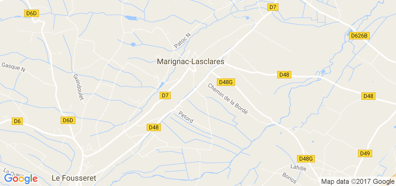 map de la ville de Marignac-Lasclares