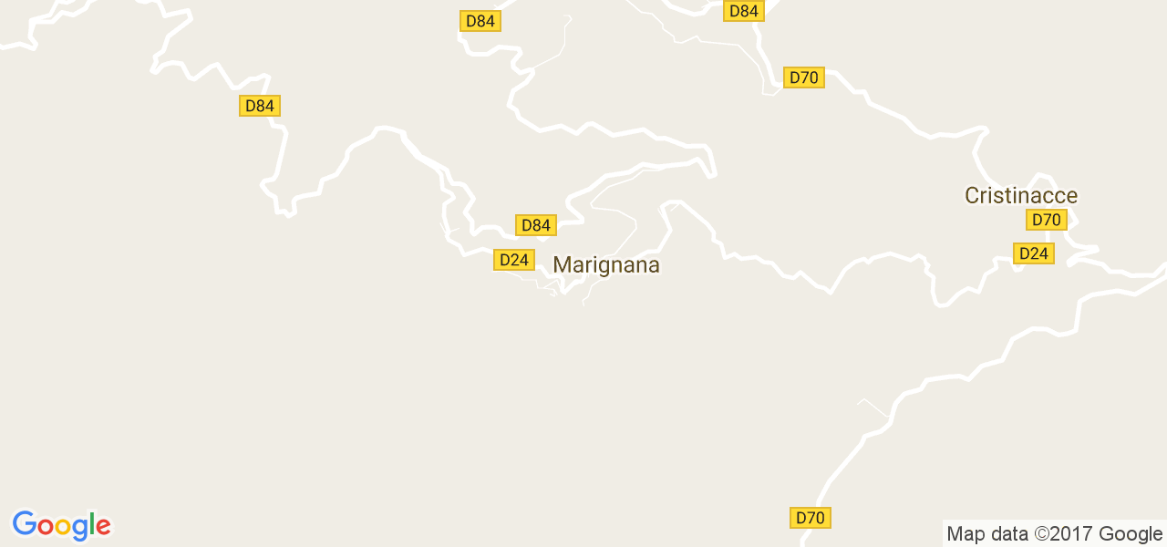 map de la ville de Marignana