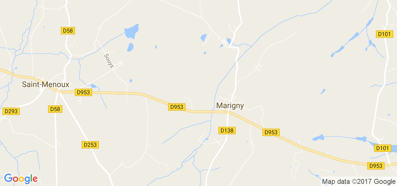 map de la ville de Marigny