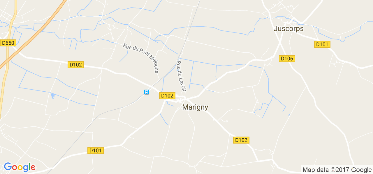 map de la ville de Marigny