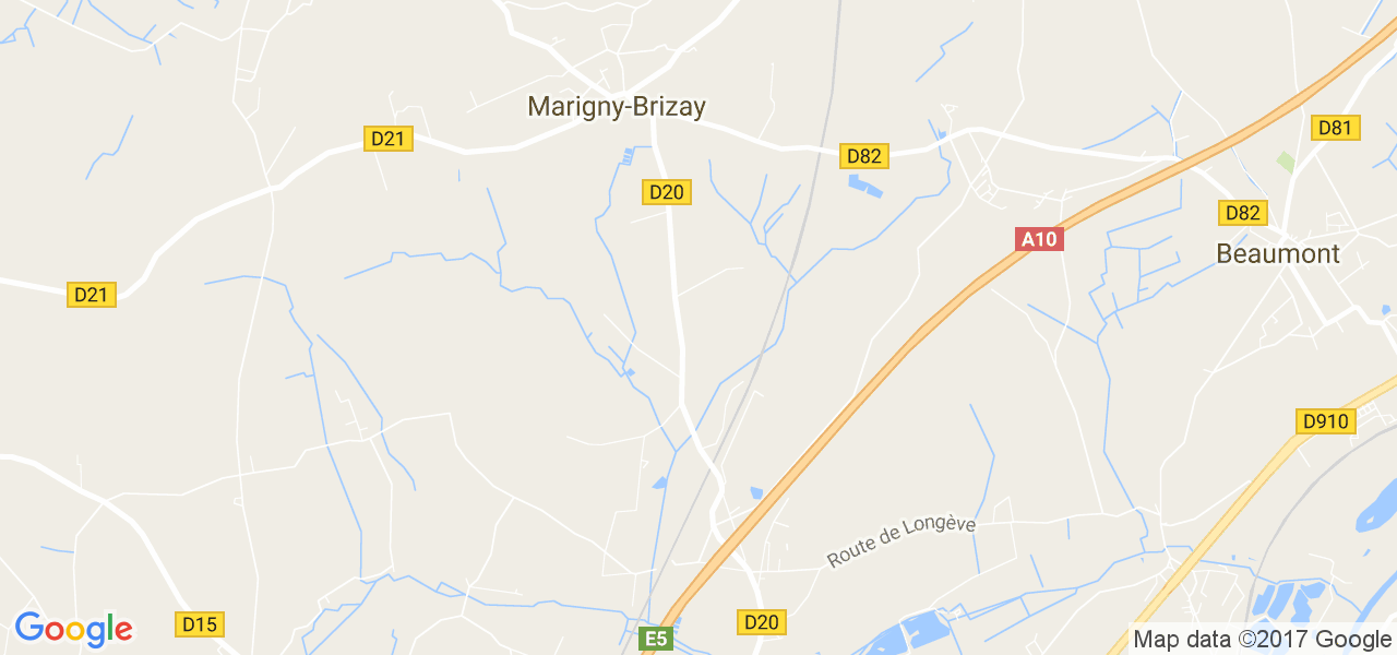 map de la ville de Marigny-Brizay
