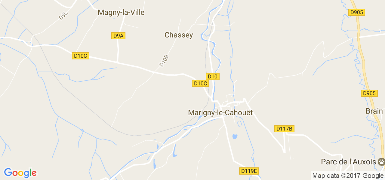 map de la ville de Marigny-le-Cahouët