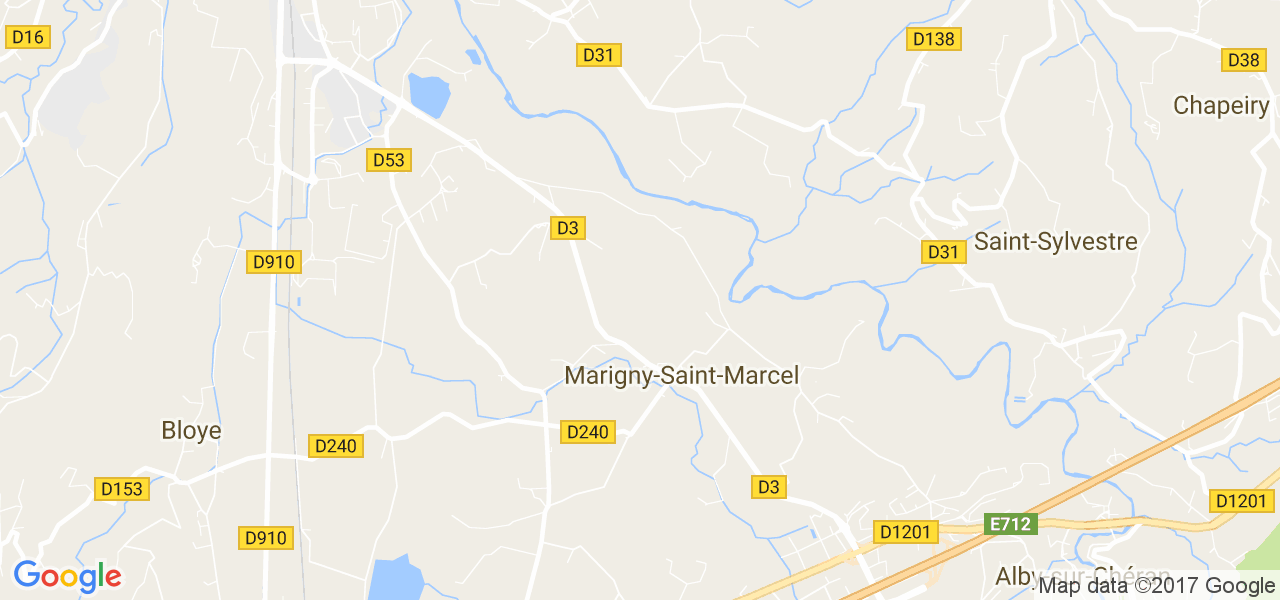 map de la ville de Marigny-Saint-Marcel