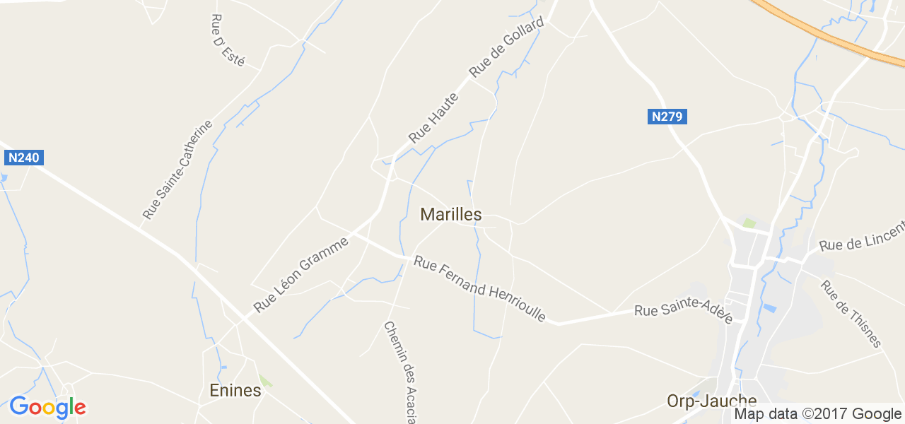 map de la ville de Marilles