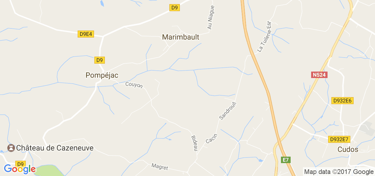 map de la ville de Marimbault