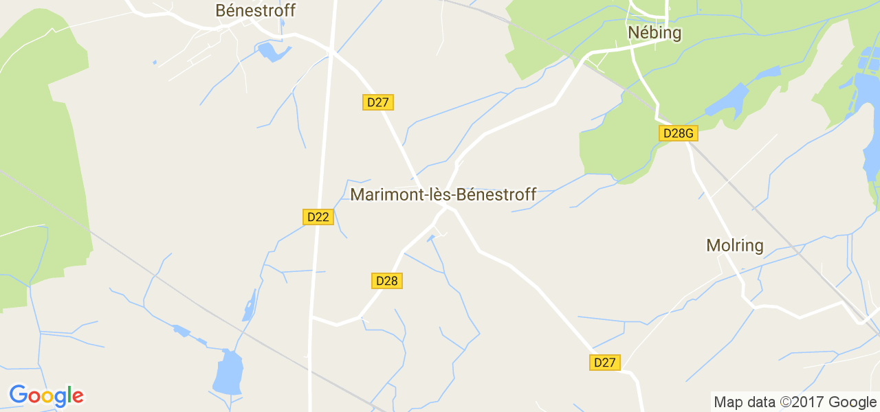 map de la ville de Marimont-lès-Bénestroff