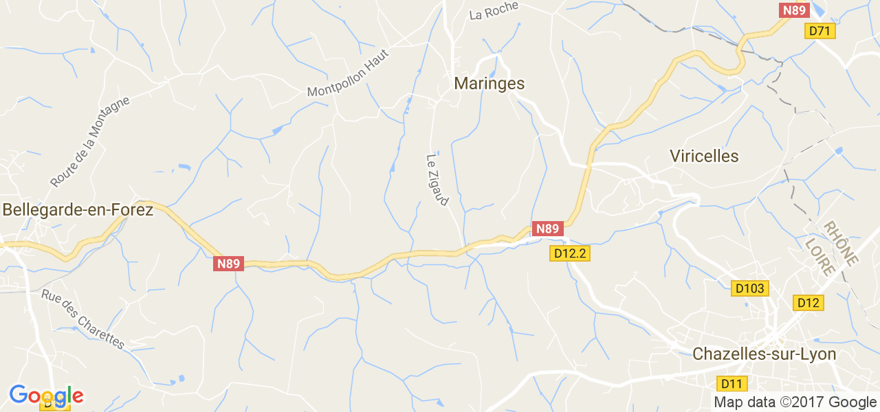 map de la ville de Maringes