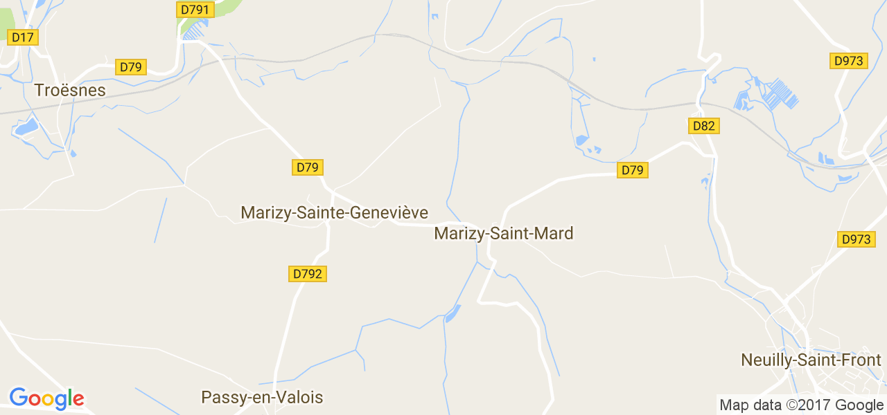 map de la ville de Marizy-Saint-Mard