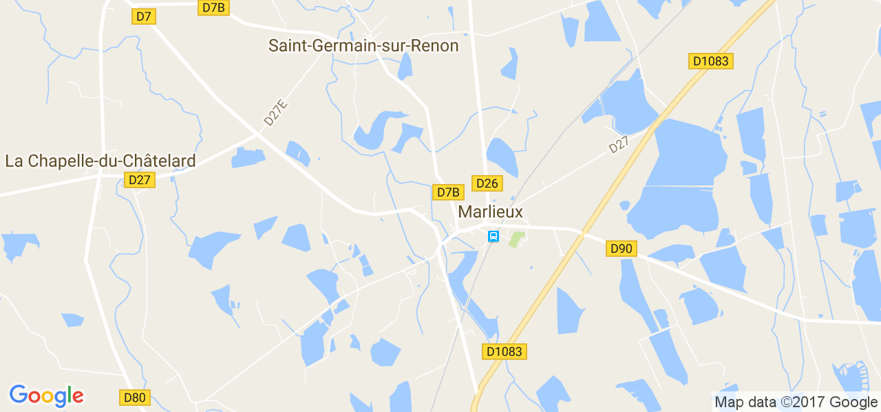 map de la ville de Marlieux