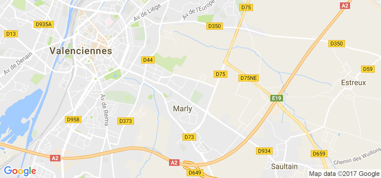 map de la ville de Marly