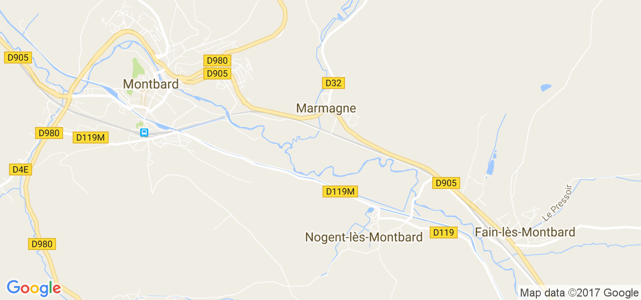 map de la ville de Marmagne