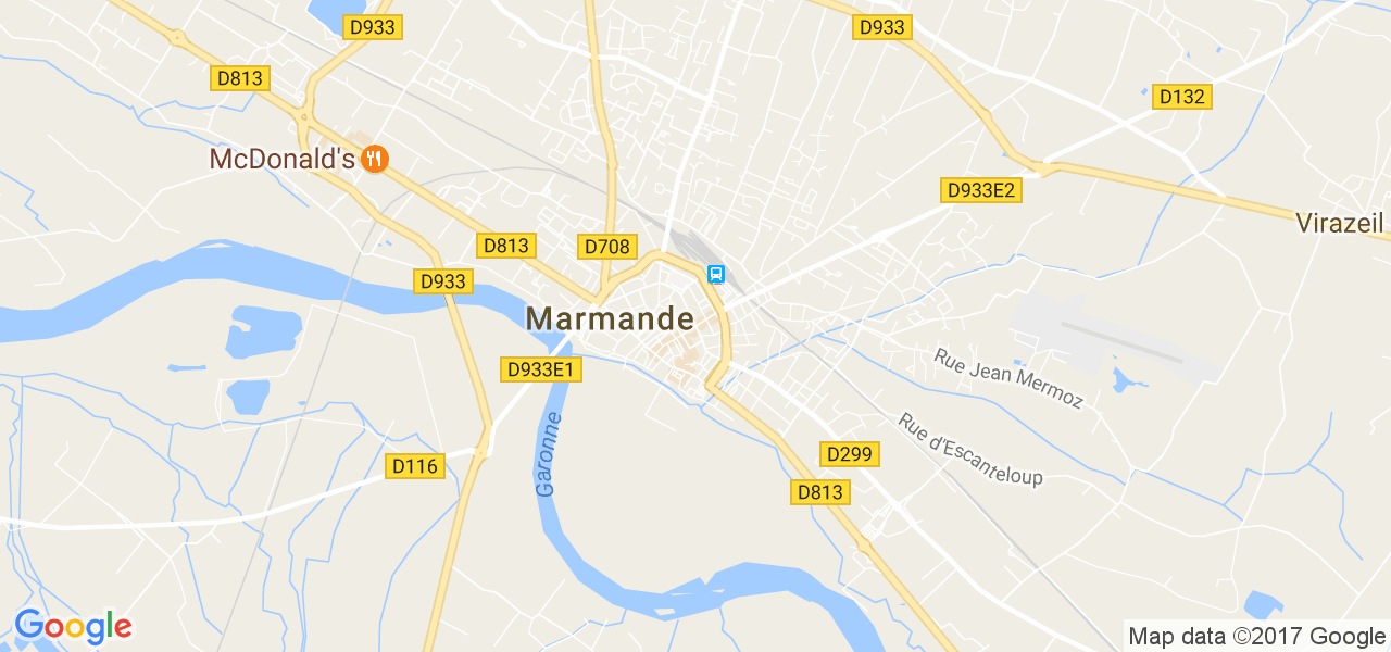 map de la ville de Marmande