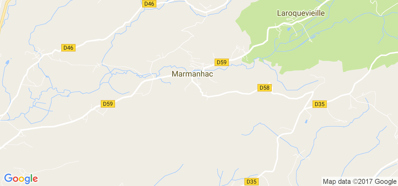 map de la ville de Marmanhac