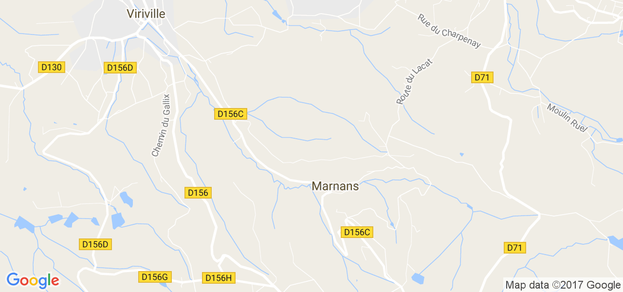 map de la ville de Marnans