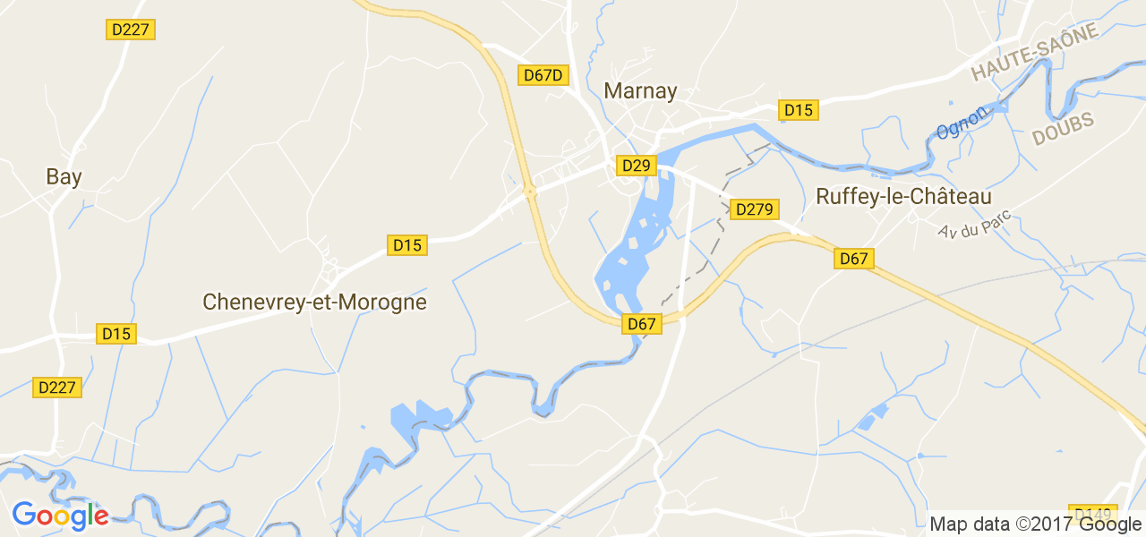 map de la ville de Marnay