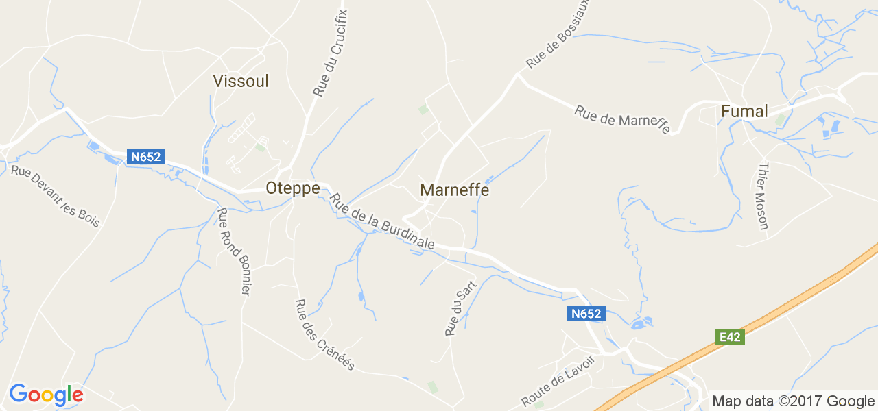 map de la ville de Marneffe