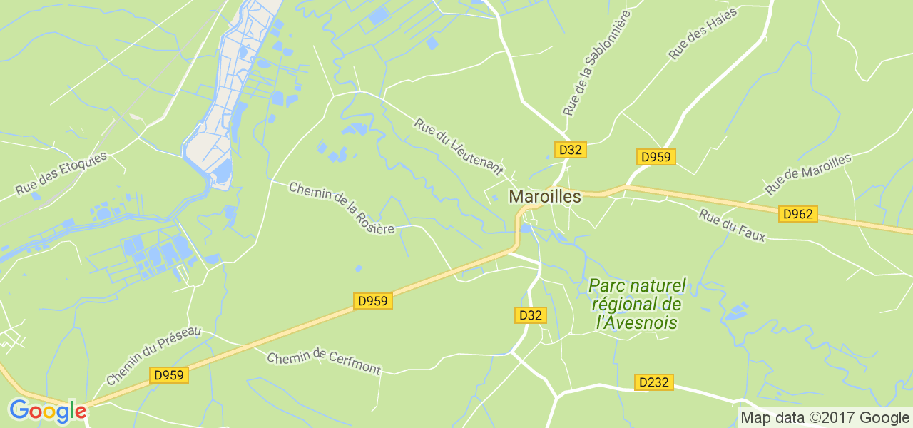 map de la ville de Maroilles
