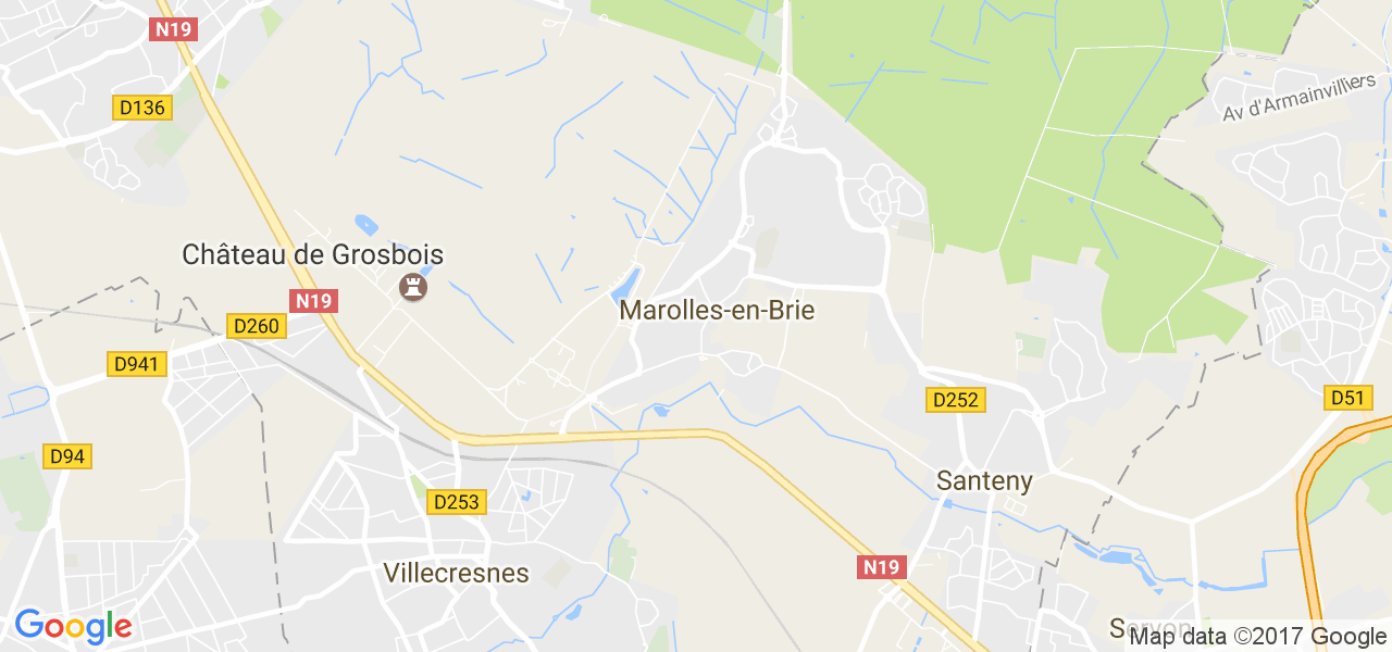 map de la ville de Marolles-en-Brie