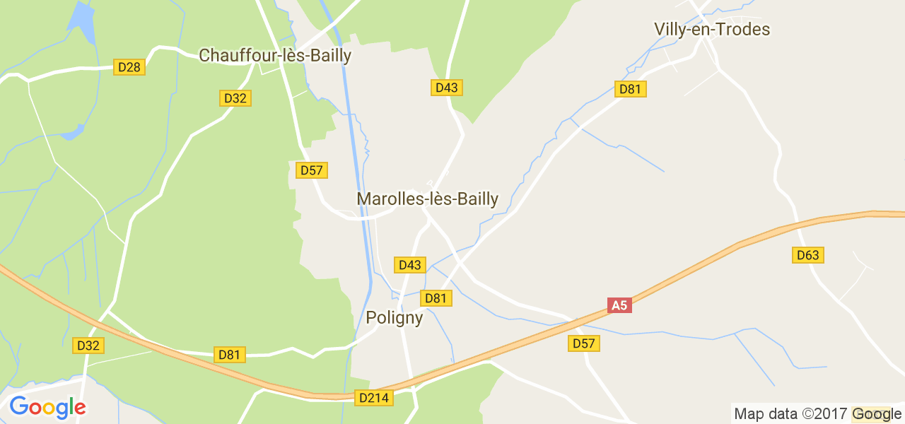 map de la ville de Marolles-lès-Bailly