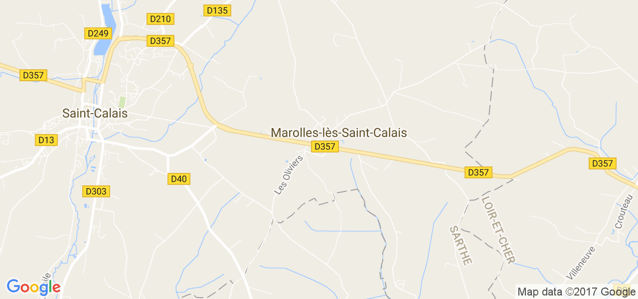 map de la ville de Marolles-lès-Saint-Calais